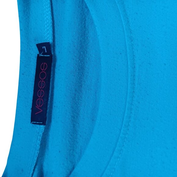 Women's Elephant T-shirt Large Ivory Ella Blue Long Sleeve Vessos Cotton 2 Side - Picture 5 of 6